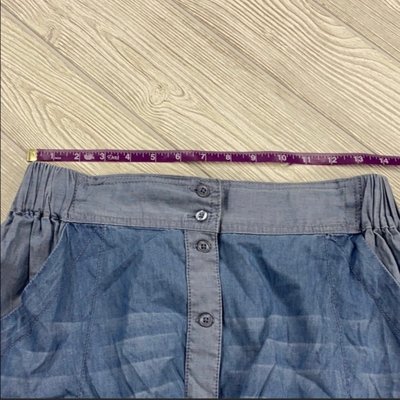 WILDFOX Distressed Chambray Skirt - sz S - Picture 5 of 6